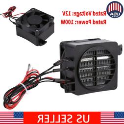 100W 12V PTC Heating Element Incubator Air Heater Fan Electr